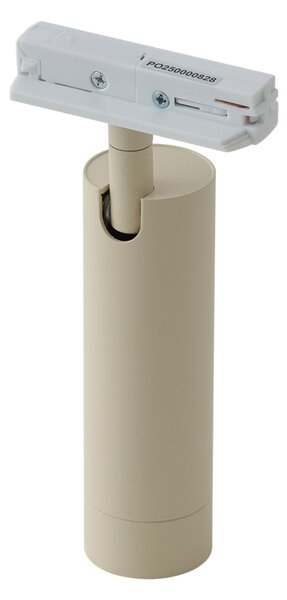 Moderní bodové svítidlo béžové s bílým adaptérem pro 1fázový kolejnicový systém GU10 35mm - Iconic Jeana Luxe