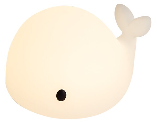 Stolní lampa bílá 30 cm vč. LED stmívatelná IP54 dobíjecí - Baby Whale