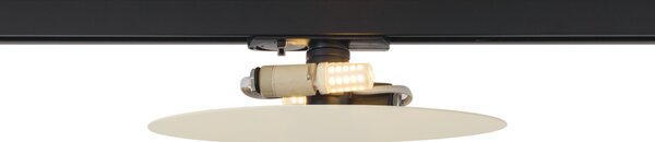 Moderní béžové stropní svítidlo pro 1fázový kolejnicový systém s 2 světly – Iconic Pulley