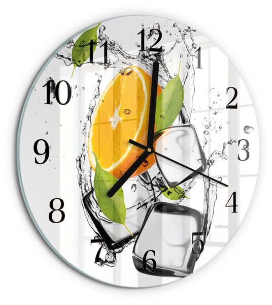 Skleněné nástěnné hodiny Led zsoc-fi30-00175896