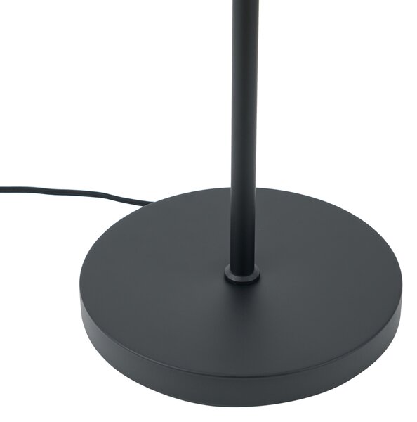 Designová stojací lampa černá s kouřovým sklem 2-světla - Brianna