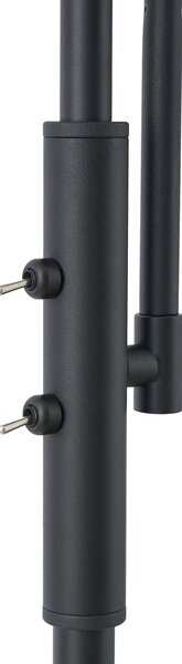 Designová stojací lampa černá s kouřovým sklem 2-světla - Brianna