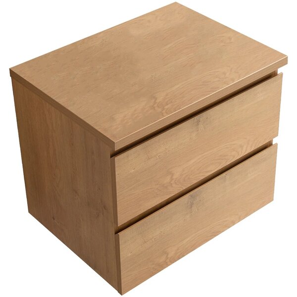 Koupelnová skříňka Carole + deska pod umyvadlo Navira Pro - 36 mm - dub medový - 60x51,6x46 cm