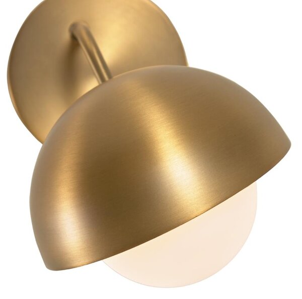 Zlatá kovová nástěnná lampa Kave Home Lonela