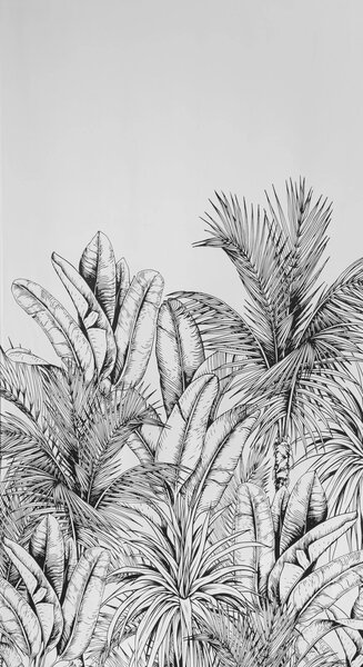 ZATEMŇOVACÍ ZÁVĚS NA KROUŽCÍCH NERINA 140X250 CM LISTY