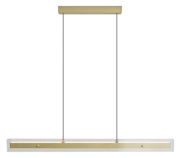 Moderní závěsné svítidlo mosazné s čirým sklem vč. LED Easylift - Catch