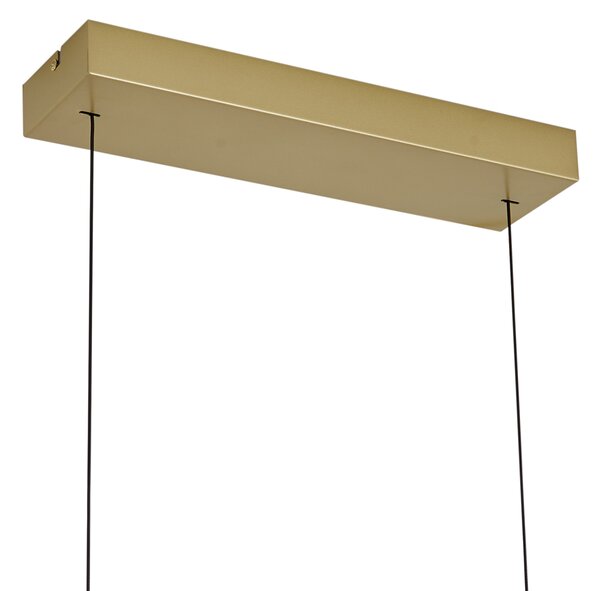 Moderní závěsné svítidlo mosazné s čirým sklem vč. LED Easylift - Catch