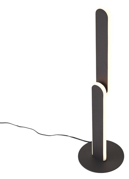 Designová stolní lampa černá vč. LED s 3-stupňovým stmíváním - Gate
