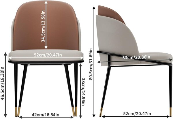 Jídelní židle - Sada židlí - Kuchyňská židle - Designová židle - Pohodlná židle - Mikrovlákno, Imitace kůže