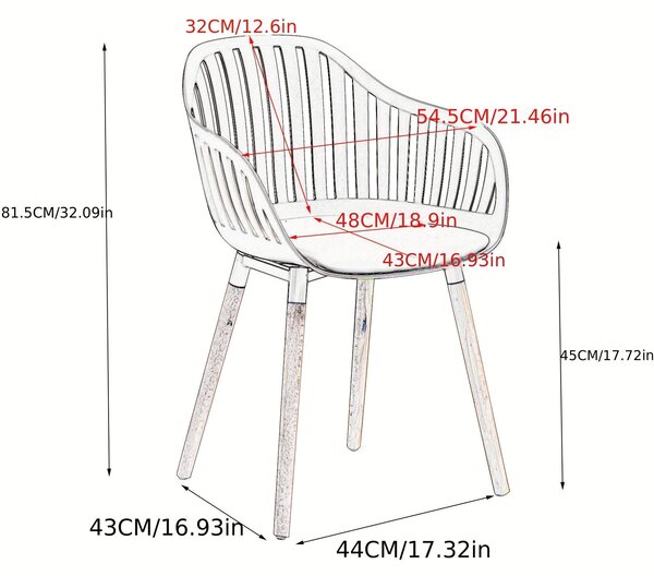 Jídelní židle - Sada židlí - Designové židle - Severské židle - Bílé židle - Ergonomický komfort