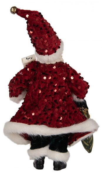 Vánoční figurka Santa Claus se seznamem hodných dětí – 16x8x28 cm