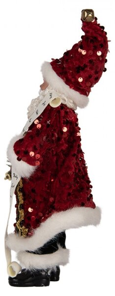 Vánoční figurka Santa Claus se seznamem hodných dětí – 16x8x28 cm