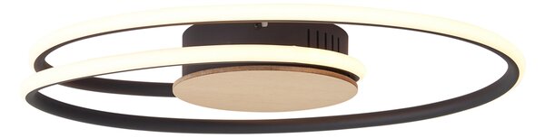 Designové stropní svítidlo dřevěné vč. LED s 3-stupňovým stmíváním - Rowan