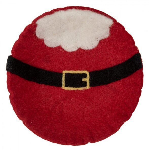 Dekorativní vánoční filcová miska / tácek Santa Claus – 18x4 cm