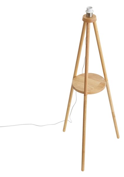 Skandinávská stojací lampa s trojnožkou dřevěná - Lou