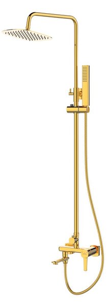 INVENA - Sprchový sloup GLAMOUR TREND s baterií, zlato AU-05-B09-V