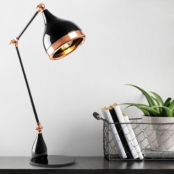 ASIR Stolní lampa YILDO černá měděná