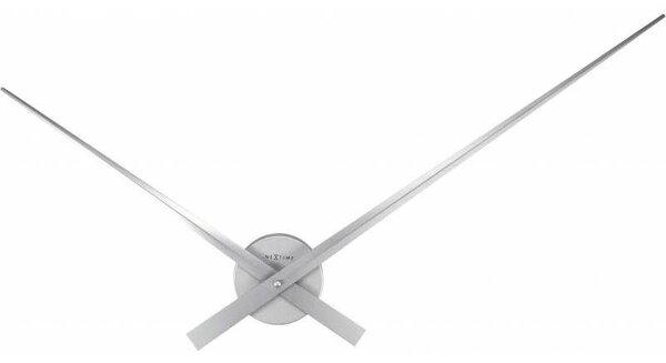 Designové nástěnné hodiny 2269zi Nextime Hands Silver 85cm