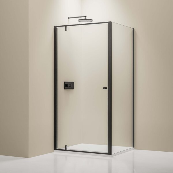 Rohový sprchový kout s výklopnými dveřmi NT604 FLEX - 6 mm nano čiré sklo - výběr barvy profilu