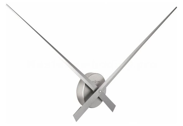 Designové nástěnné hodiny 2269zi Nextime Hands Silver 85cm