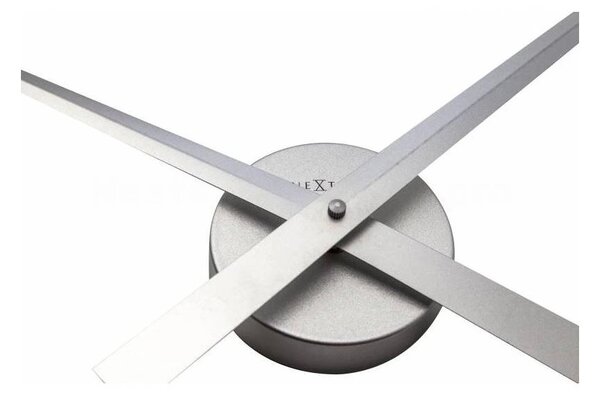 Designové nástěnné hodiny 2269zi Nextime Hands Silver 85cm