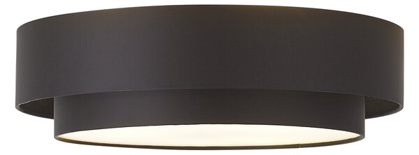 Moderní stropní svítidlo černé 50 cm 3-světelné - Drum Duo
