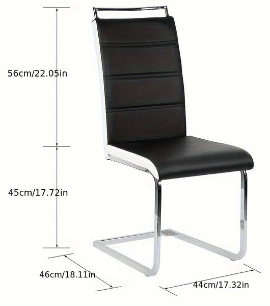 Jídelní židle - křeslo s opěradlem ve tvaru sedáku - židle - kuchyňská židle - designová židle - sada 2 kusů - bílá umělá kůže