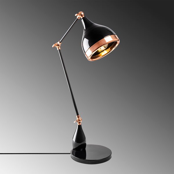 ASIR Stolní lampa YILDO černá měděná