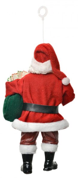 Vánoční figurka Santa Claus s pytlem dopisů od dětí – 17 cm