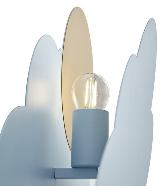Dětská nástěnná lampa modrý mrak se sluncem - Cloudy