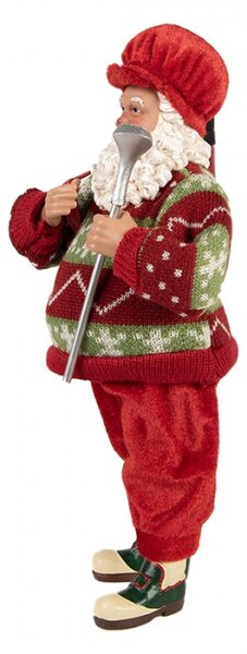 Vánoční figurka Santa Claus golfista – 13x10x28 cm