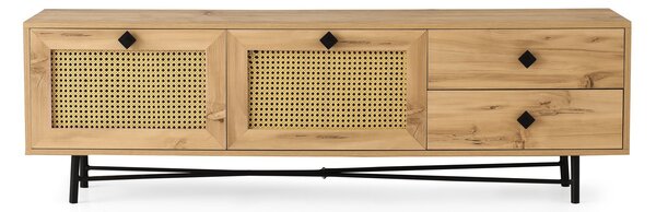 TV stolek/skříňka Bego 4 (Dub + Černá). Akce -25%