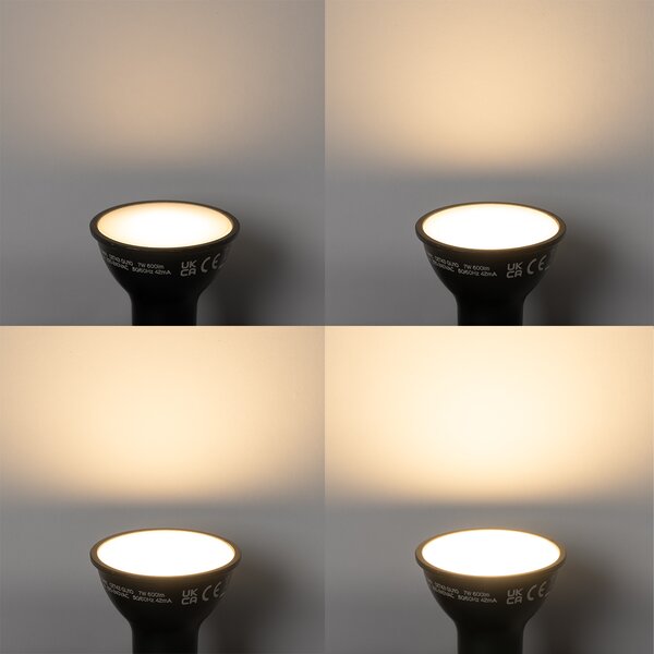 Sada 5 ks Smart GU10 stmívatelná LED lampa černá 7W 600 lm 3000K