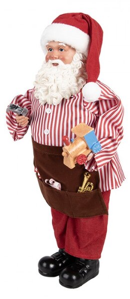 Vánoční figurka Santa Claus řezbář / kutil – 22x19x45 cm