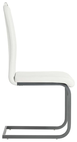 Jídelní židle - Židle - Pohodlná židle - Sada jídelních židlí - Designová židle - Bílá - Umělá kůže s polstrováním