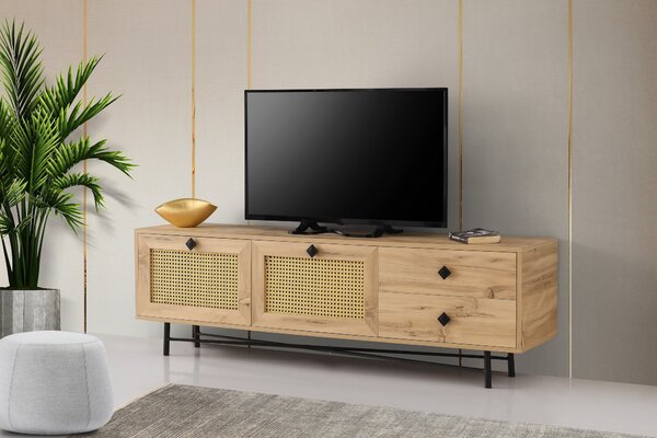 TV stolek/skříňka Bego 4 (Dub + Černá). Akce -25%
