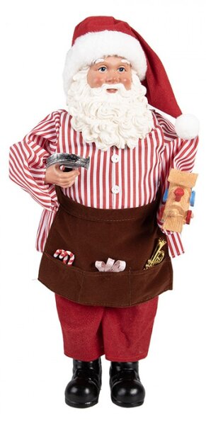 Vánoční figurka Santa Claus řezbář / kutil – 22x19x45 cm