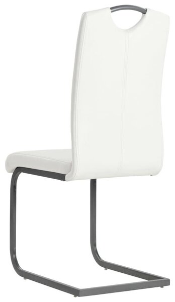 Jídelní židle - Židle - Pohodlná židle - Sada jídelních židlí - Designová židle - Bílá - Umělá kůže s polstrováním
