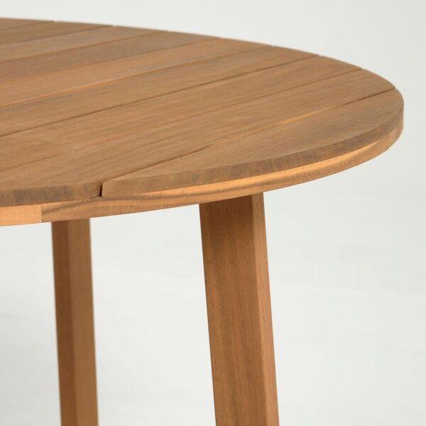 Dřevěný kulatý zahradní stůl Kave Home Dafne 120 cm