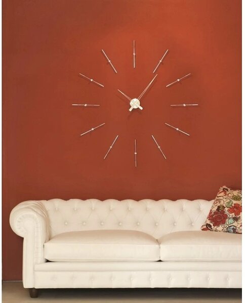 Designové nástěnné hodiny Nomon Merlin Inox 110cm