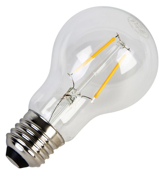 Sada 5 LED vláknových žárovek E27 A60 2W 210lm 2200K