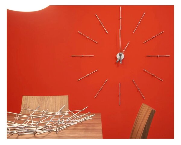 Designové nástěnné hodiny Nomon Merlin Inox 110cm