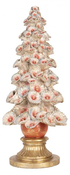 Bílá plastová vánoční dekorace stromeček – 29x69 cm