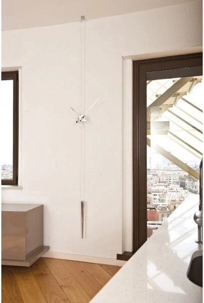 Designové nástěnné hodiny Nomon Pendulo inox