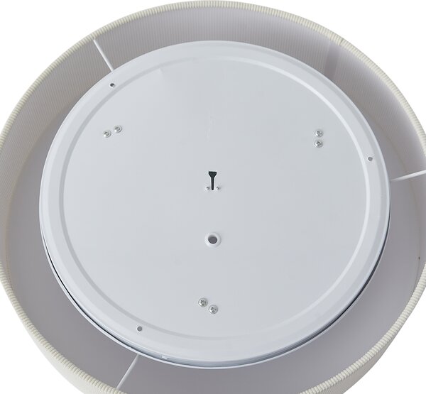 Moderní stropní svítidlo bílé se sametovým stínidlem 46cm 3-světla - Luz