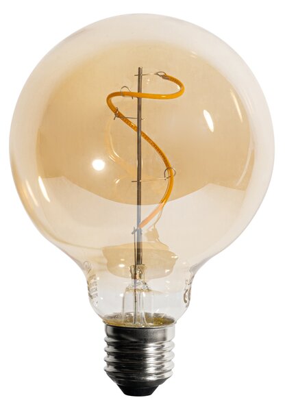 Sada 5 ks Stmívatelná LED spirálová žárovka E27 G95 4W 270lm 2200K
