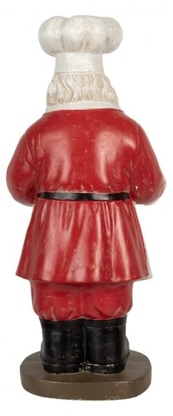 Červená plastová vánoční dekorace Santa Claus – 40x39x81 cm