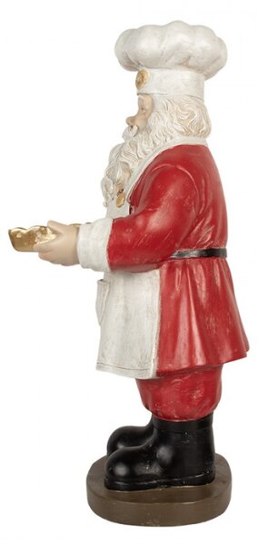 Červená plastová vánoční dekorace Santa Claus – 40x39x81 cm