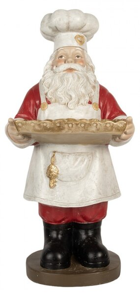 Červená plastová vánoční dekorace Santa Claus – 40x39x81 cm