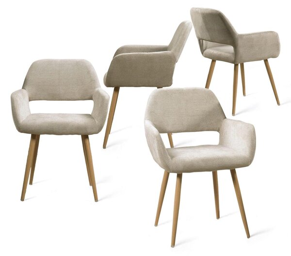 Jídelní židle - Židle s područkami - Designová židle - Kuchyňská židle - Skandinávská židle